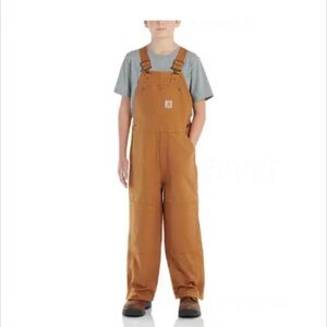 Carhartt Kids' Carhartt Brown/Tan Bib Overalls